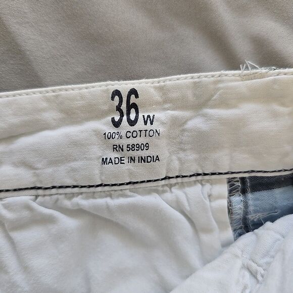 Casuals Roundtree & Yorke Mens 36 Plaid Patchwork Shorts Cotton Preppy Boho - Picture 7 of 8